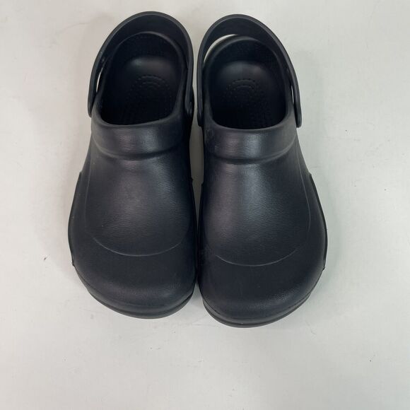 Crocs Classic Clog Sandle Mens 10 Womens 12, All Black, Strap, Unvented - Picture 4 of 9
